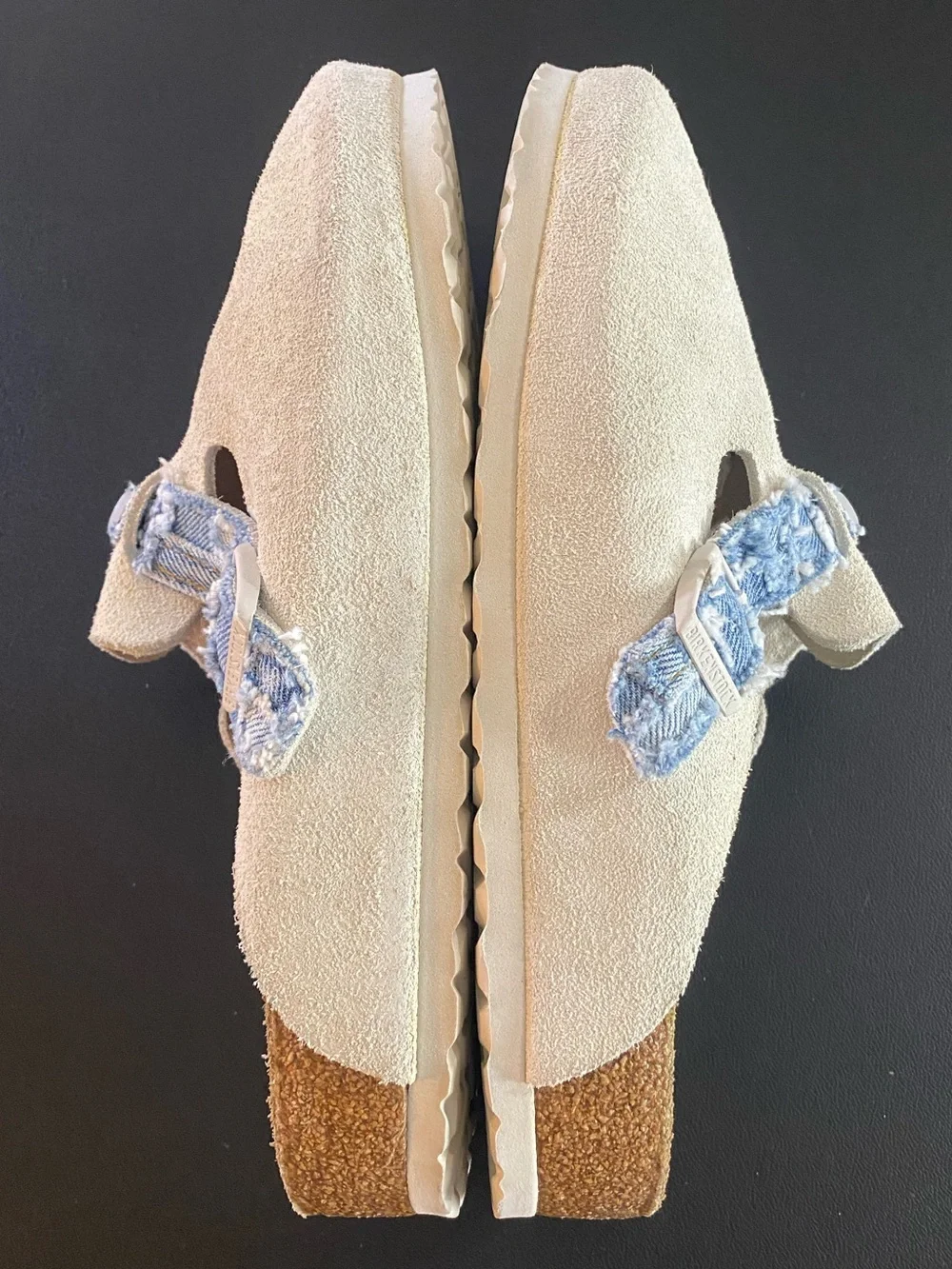 Birkenstock x Stussy Boston Clogs Men’s 45 12 Limited Ed Off White & Denim